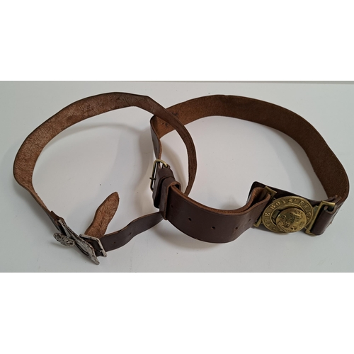 205 - BOYS BRIGADE LEATHER BELT
with a brass buckle, together with a Scouts Association leather belt with ... 