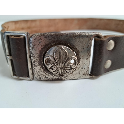 205 - BOYS BRIGADE LEATHER BELT
with a brass buckle, together with a Scouts Association leather belt with ... 