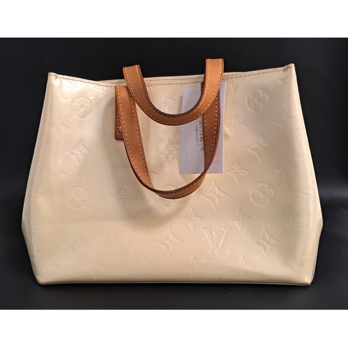 254 - LOUIS VUITTON PERLE MONOGRAM VERNIS READE PM TOTE BAG
date coded MI0096