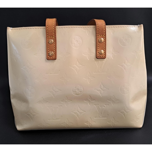 254 - LOUIS VUITTON PERLE MONOGRAM VERNIS READE PM TOTE BAG
date coded MI0096