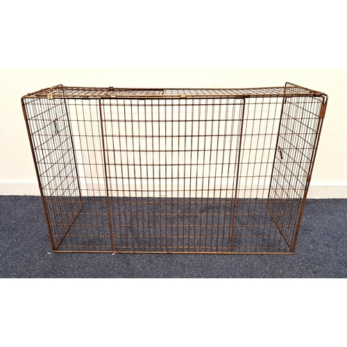 422 - ADJUSTABL METAL WIREWORK FIRE GUARD
with top and side guards, 69cm high