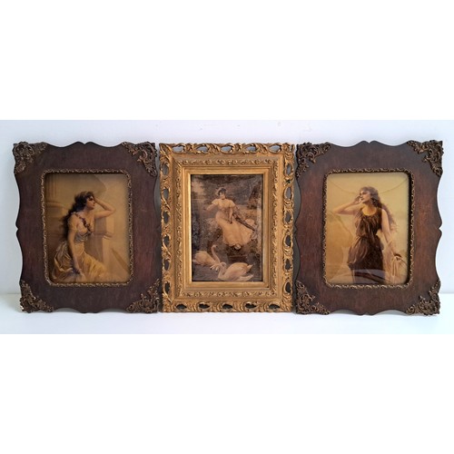 214 - PAIR OF CRYSTOLEUMS AFTER EDOUARD BISSON
both circa 1900, both of Pre-Raphaelite female figures in c... 