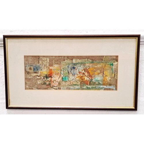 302 - M. DECHAT
Clyde side, oil on board, signed and dated 1990, 15cm x 40.5cm