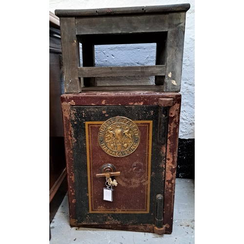 230 - MILNER PATENT FIRE RESISTING SAFE
with keys and an internal drawer, 64cm x 48.5cm x 47cm, with a woo... 