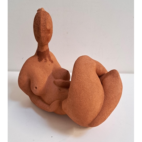 240 - CLIVE VINCENT JACHNIK
Reclining lady, terracotta study, 28cm long