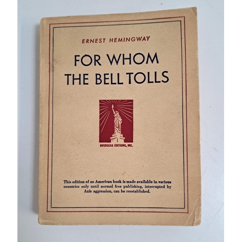 247 - ERNEST HEMINGWAY - SIGNED EDITION OF 'FOR WHOM THE BELL TOLLS'
Oversea Edition printed 1940, Signed ... 