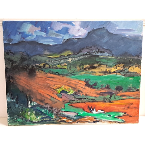 334 - CLIVE VINCENT JACHNIK
Hills beyond, acrylic on canvas, 66cm x 86.5cm