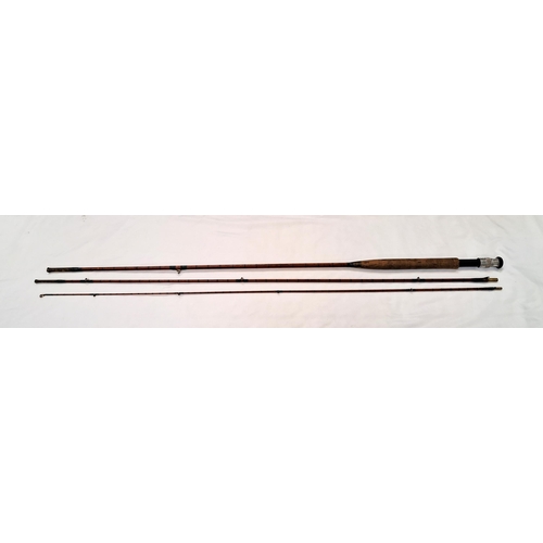 280 - HARDY THREE PIECE SPLIT CANE FISHING ROD
early 20th century, numbered E33154, with presentation insc... 