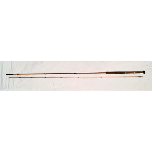 281 - HARDY 'THE SALMON FLY' TWO PIECE SPLIT CANE FISHING ROD
early 20th century, with bag