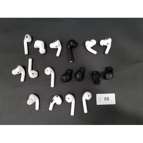 88 - SELECTION OF LOOSE EARBUDS
including Apple, Jlab (17)