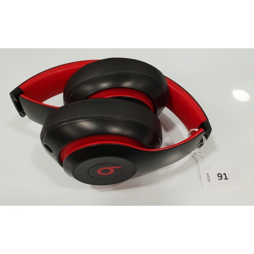 91 - PAIR OF BEATS STUDIO 3 ON-EAR HEADPHONES