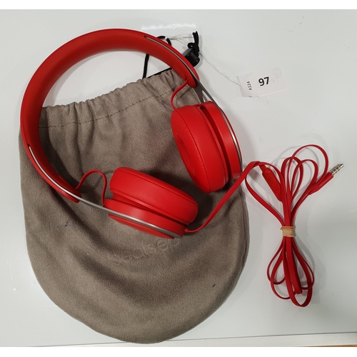 97 - PAIR OF BEATS EP ON-EAR WIRED HEADPHONES 
in Beats dust bag