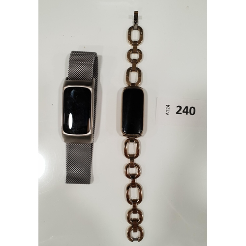 240 - TWO FITBIT FITNESS TRACKERS
comprising a Luxe and Charge 5
Note: It is the buyer's responsibility to... 