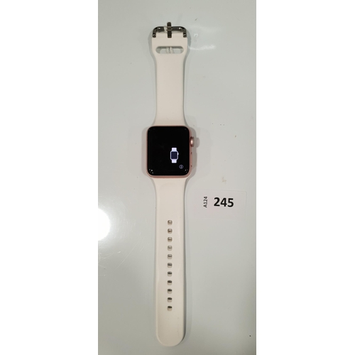 245 - APPLE WATCH SERIES 2
38mm case; model A1757; S/N FHLSFAAKHDX7; NOT Apple Account Locked 
Note: It is... 