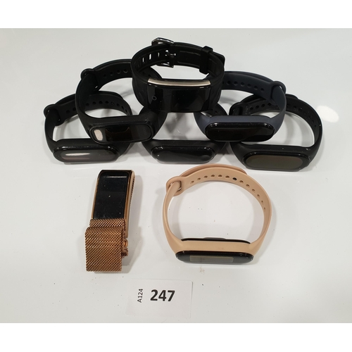 247 - SELECTION OF FITNESS TRACKERS 
including Mi and Oppo (8)