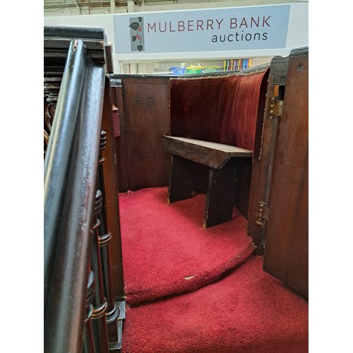 443 - VICTORIAN CHURCH PULPIT
of octagonal form, the upper section with a set of four carpeted steps with ... 