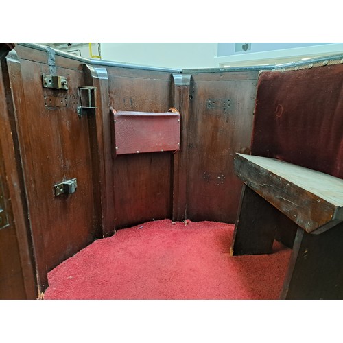 443 - VICTORIAN CHURCH PULPIT
of octagonal form, the upper section with a set of four carpeted steps with ... 