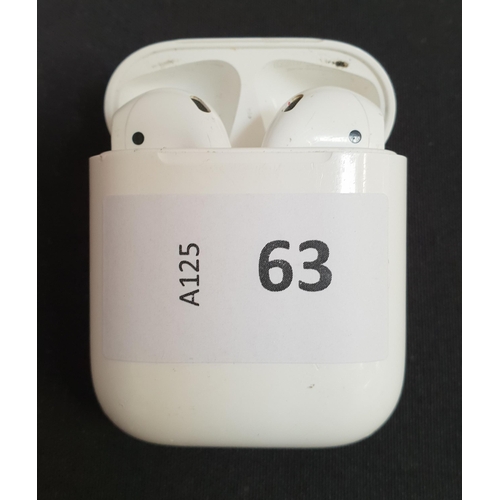 63 - PAIR OF APPLE AIRPODS 1ST GENERATION
in Lightning charging case