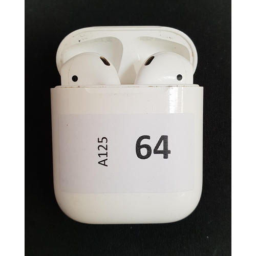 64 - PAIR OF APPLE AIRPODS 2ND GENERATION
in Lightning charging case