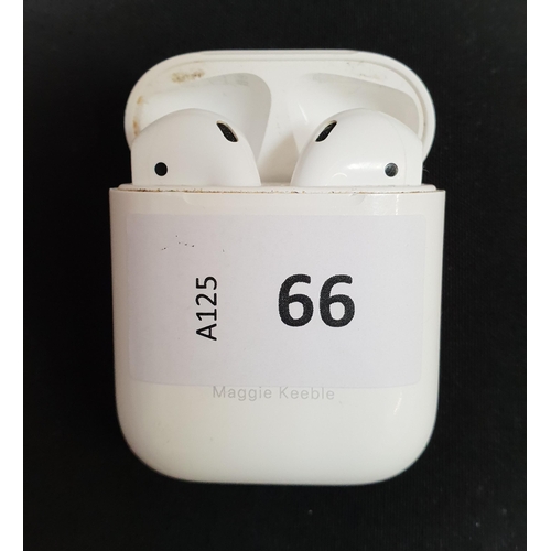 66 - PAIR OF APPLE AIRPODS 2ND GENERATION
in Lightning charging case
Note: with personalisation to case '... 