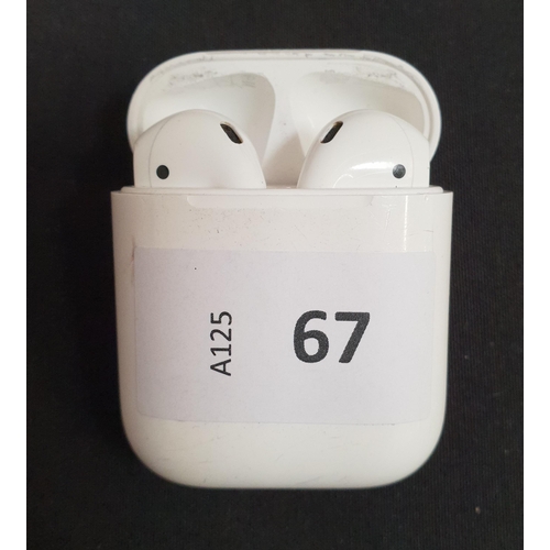 67 - PAIR OF APPLE AIRPODS 2ND GENERATION
in Lightning charging case
Note: the case is very worn with scr... 