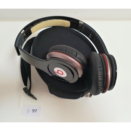 97 - PAIR OF BEATS MONSTER HEADPHONES 
in Beats case
Note: the inner cover of the headband is missing