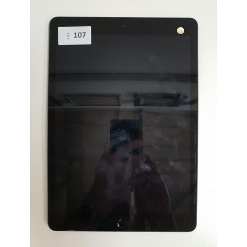 107 - APPLE IPAD 7TH GEN - A2197 - WIFI  
serial number DMQZGAD1MF3M. Apple account locked. The ipad is sl... 