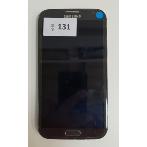 131 - SAMSUNG GALAXY NOTE II
model GT-N7100; IMEI 353771055321300; NOT Google Account Locked.
Note: It is ... 