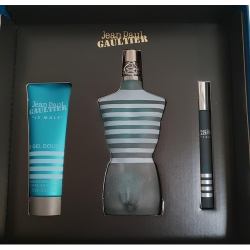 201 - NEW AND BOXED JEAN PAUL GAULTIER 'LE MALE' SET
comprising Eau de toilette (125ml and 10ml) and Showe... 