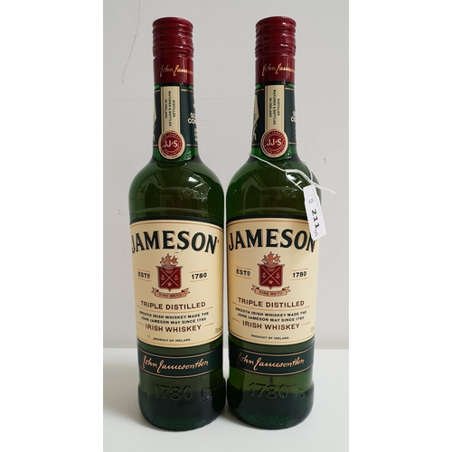 211 - TWO BOTTLES OF JAMESON TRIPLE DISTILLED IRISH WHISKEY
both 700ml and 40%
Note: You must be over the ... 