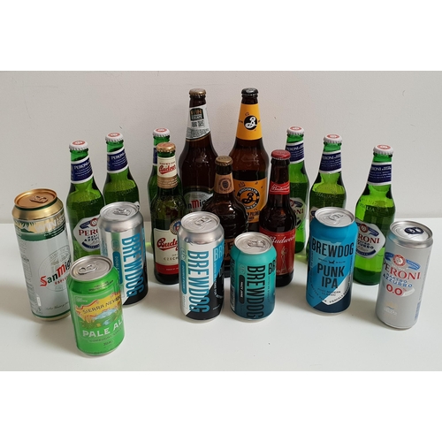 214 - SELECTION OF BOTTLES AND CANS OF BEER
comprising six bottles and one can of Peroni, one bottle and o... 