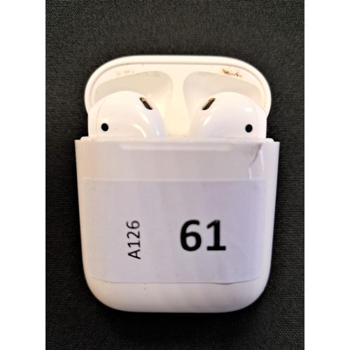 61 - PAIR OF APPLE AIRPODS 2ND GENERATION
in Lightning charging case