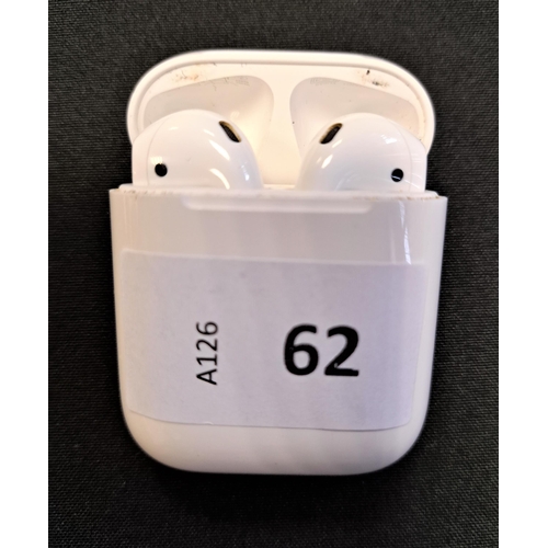 62 - PAIR OF APPLE AIRPODS 2ND GENERATION
in Lightning charging case