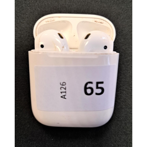 65 - PAIR OF APPLE AIRPODS 2ND GENERATION
in Lightning charging case