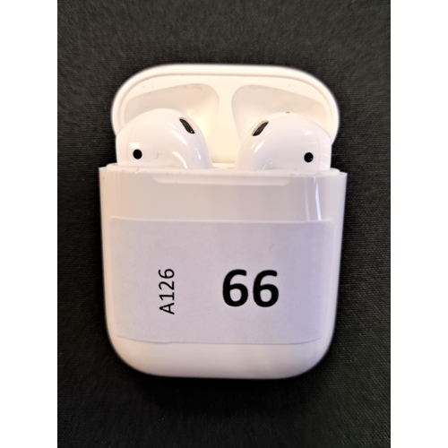 66 - PAIR OF APPLE AIRPODS 2ND GENERATION
in Lightning charging case