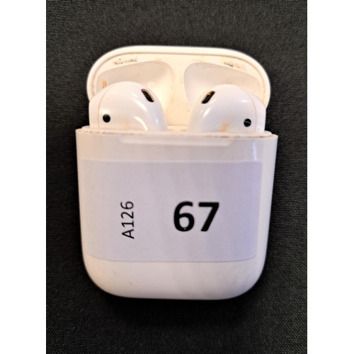 67 - PAIR OF APPLE AIRPODS 1ST GENERATION
in Lightning charging case