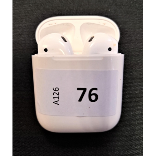 76 - PAIR OF APPLE AIRPODS 2ND GENERATION
in Lightning charging case