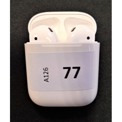 77 - PAIR OF APPLE AIRPODS 2ND GENERATION
in Lightning charging case