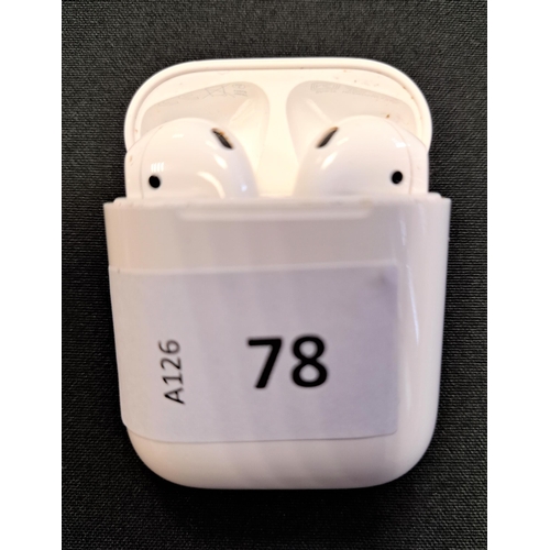 78 - PAIR OF APPLE AIRPODS 2ND GENERATION
in Lightning charging case