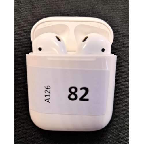 82 - PAIR OF APPLE AIRPODS 1ST GENERATION
in Lightning charging case