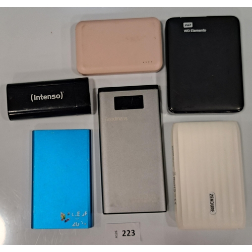 223 - SIX POWERBANKS
including Zendure and Goodmans