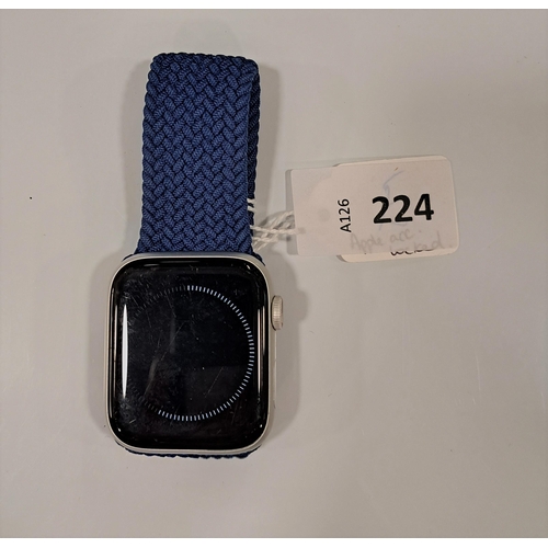 224 - APPLE WATCH SERIES 5
44mm case; model A2095; S/N G99ZQ0M2MLDH; Apple Account Locked 
Note: It is the... 