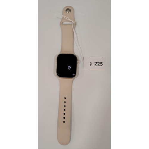 225 - APPLE WATCH SERIES 7 
45mm case; model A2474; S/N YVQP5P60CF; Apple Account Locked 
Note: It is the ... 