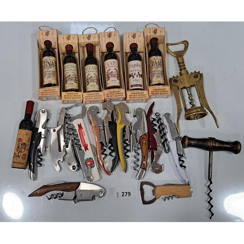 279 - SELECTION OF BOTTLE OPENERS
of various size and design (22)
Note: you must be over the age of 18 to ... 