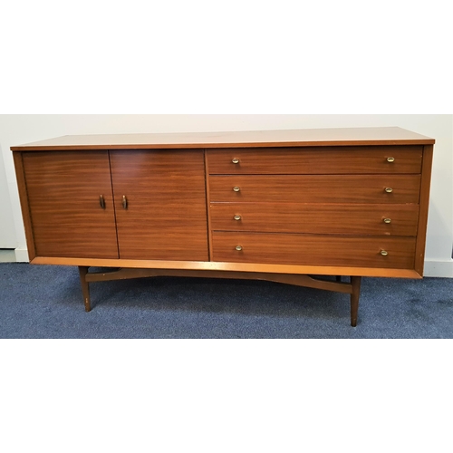 359 - LEBUS TEAK SIDEBOARD
with a rectangular top above a pair of cupboard doors and four long drawers, st... 