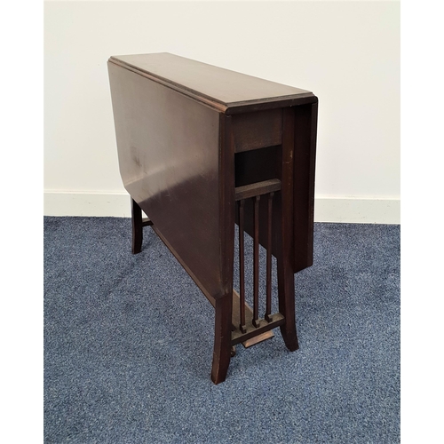 331 - EDWARDIAN MAHOGANY SUTHERLAND TABLE
with canted corner drop flaps, 68.5cm wide