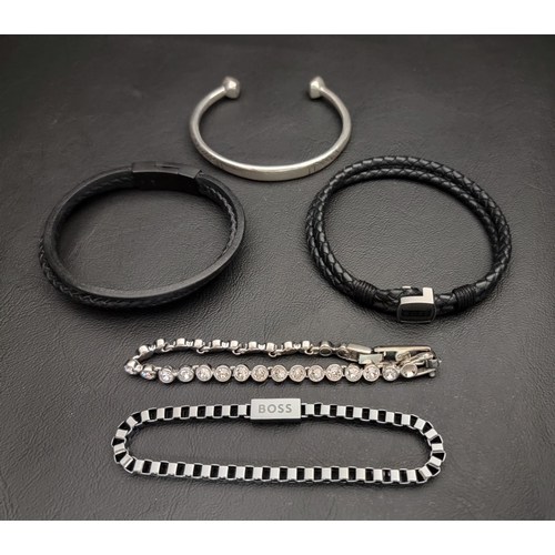 64 - SELECTION OF FASHION JEWELLERY
comprising a leather Hugo Boss bracelet, an Isabel Marant Summer Dive... 