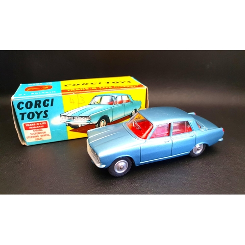 283 - CORGI TOYS No. 252 ROVER 2000 
with blue body and red interior, spring suspension, Trans o Lite head... 