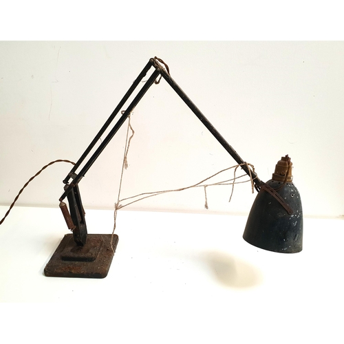 228 - VINTAGE HERBERT TERRY ANGLE POISE LAMP
raised on a square stepped base with a two section adjustable... 