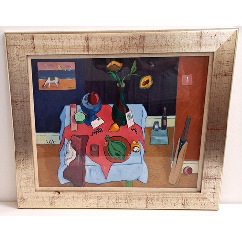 308 - CLIVE VINCENT JACHNIK
The cricket lesson, acrylic on canvas, signed and dated 1998 label to verso, 3... 